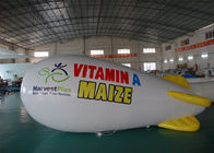 Inflatable White Blimps Airship Zeppelin With Custom Logo Print, Helium Balloon
