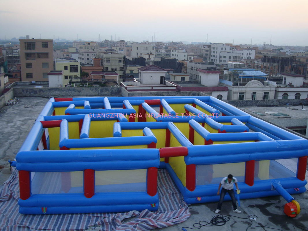 Square Interactive Maze Games, Inflatable Labyrinth Games For Sale