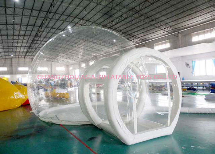 Half Transparent Inflatable Dome Tent / Bubble Tent For Lawn Camping
