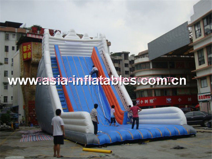 Giant Inflatable Water Slide With Single Lane For Sand Beach Games